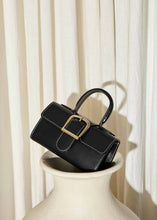 Load image into Gallery viewer, Black with Ivory Stitch Mini Satchel